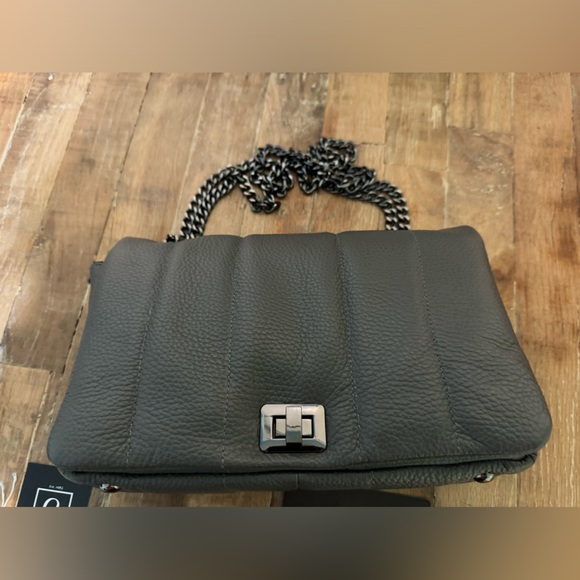 Caviar grey full single flap with navy leather lining designer bag by Virsa bag - Picture 12 of 14